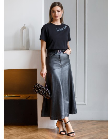 Юбка женская темно-серебряный