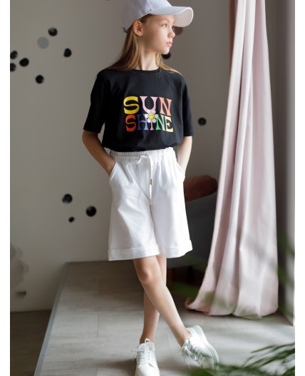 Шорты трик для девочки белый