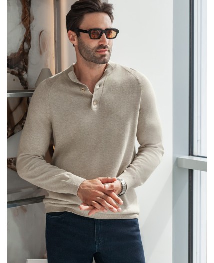 Джемпер мужской св.бежевый меланж