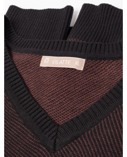 Джемпер мужской черно-коричневый