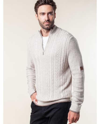 Джемпер мужской св.бежевый меланж