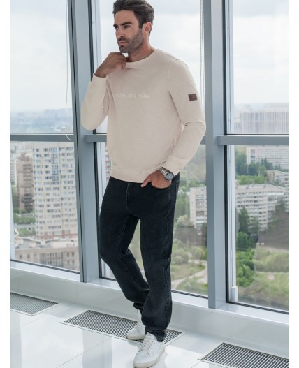 Джемпер мужской бежевый меланж