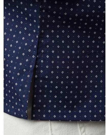 Блузка женская темно-синий-белый