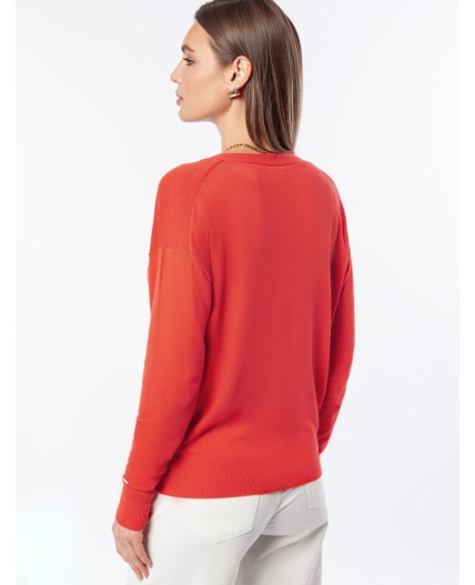 Кардиган женский коралловый