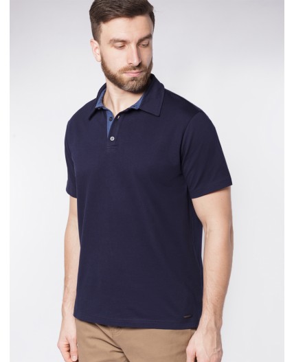 Футболка мужская т.синий-голубой