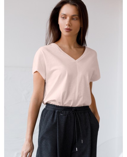 Футболка женская пудровый