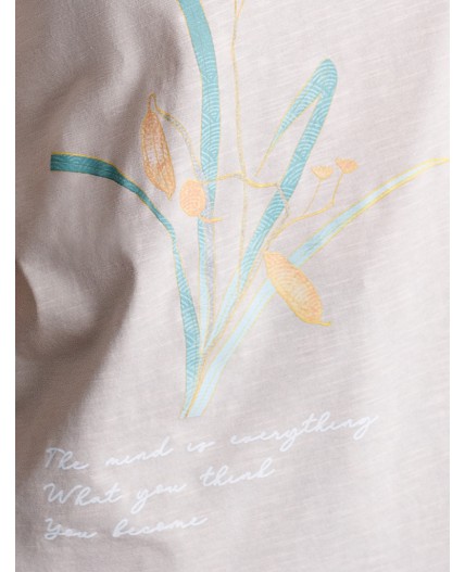 Футболка женская овсяный_the mind