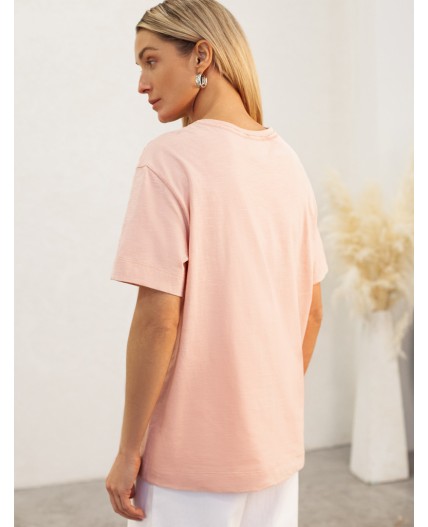Футболка женская пудровый