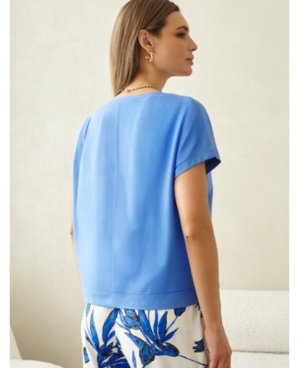 Футболка женская васильковый