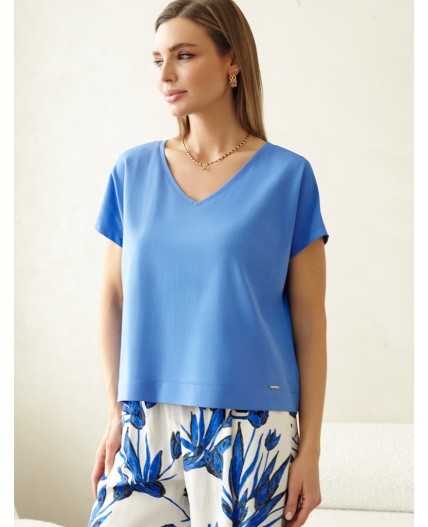 Футболка женская васильковый