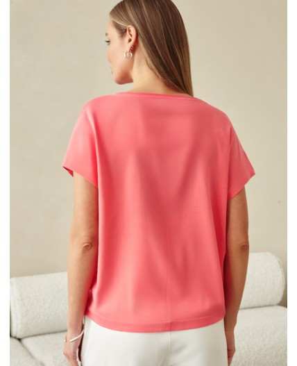 Футболка женская розовый коралл