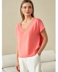 Футболка женская розовый коралл
