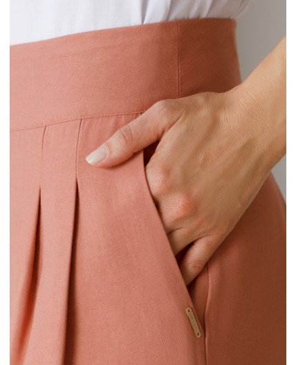 Брюки женские дымчато-коралловый