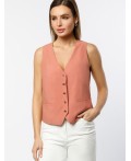 Жилет женский дымчато-коралловый