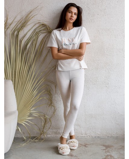 Брюки женские бежевый меланж