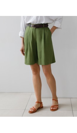 Шорты женские натуральный зеленый