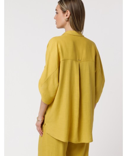 Блузка женская горчичный