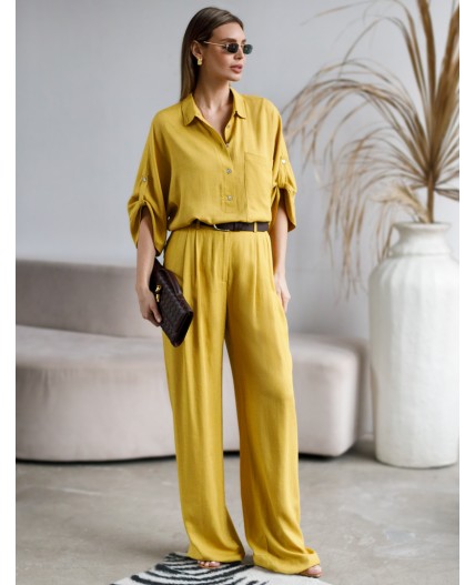 Блузка женская горчичный