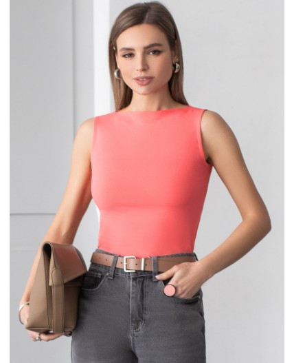 Топ женский розовый коралл