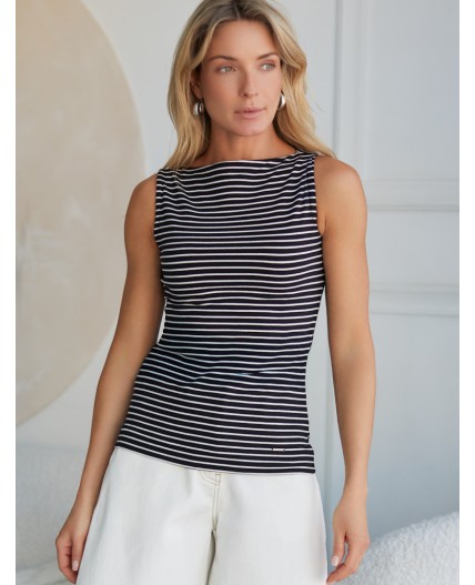 Топ женский черно-белый