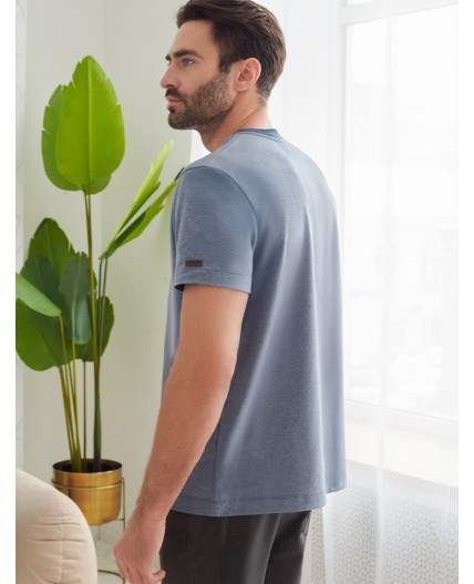Футболка мужская св.синий меланж