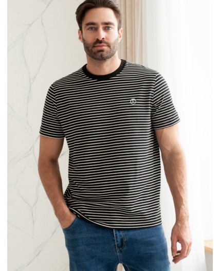 Футболка мужская черный-белый