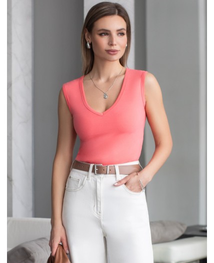 Топ женский коралловый