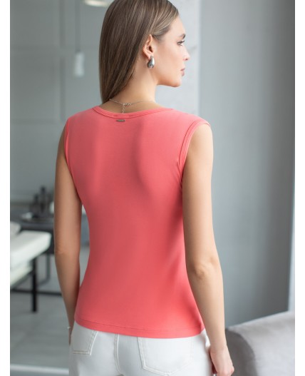 Топ женский коралловый