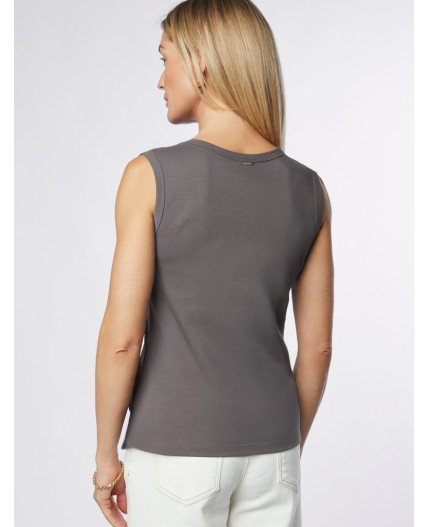 Топ женский т.серый