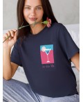 Футболка женская т.синий_la dolce vita