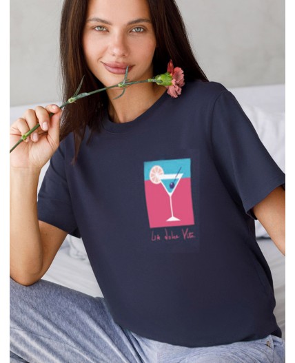 Футболка женская т.синий_la dolce vita
