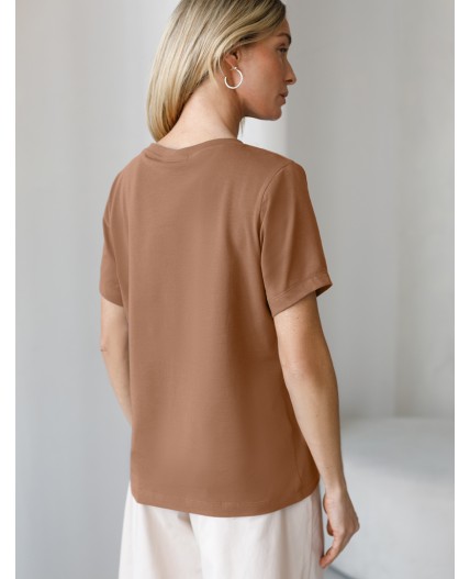 Футболка женская карамель