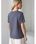 Футболка женская т.серый