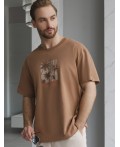 Футболка мужская коричневый_just