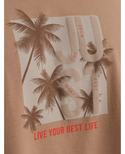 Футболка мужская коричневый_just