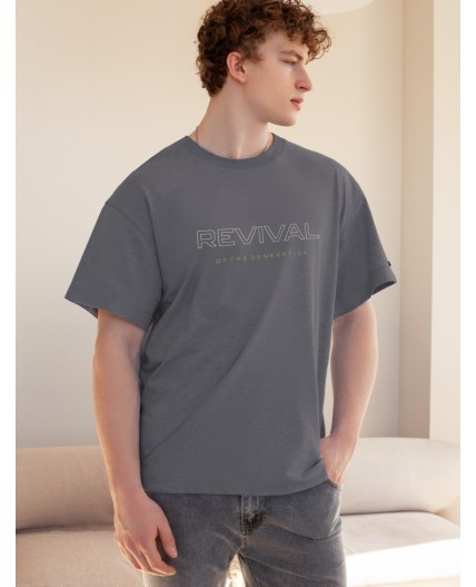 Футболка мужская серый_revival