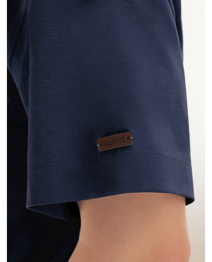 Футболка мужская т.синий_explore геометрия