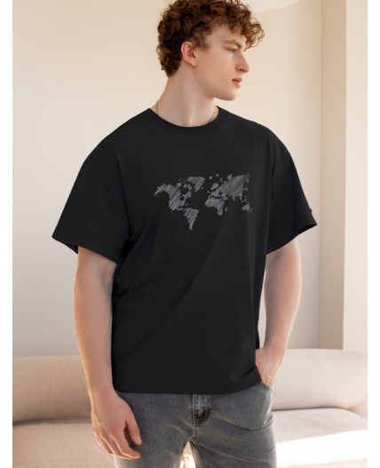 Футболка мужская черный_карта