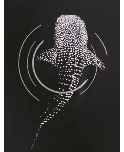 Футболка мужская черный_китовая акула