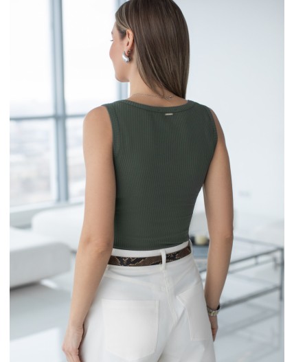 Топ женский т.оливковый