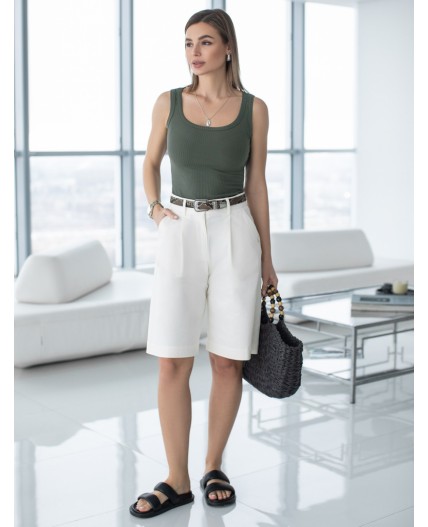 Топ женский т.оливковый