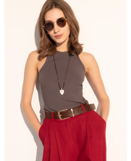 Топ женский кофейный