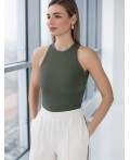 Топ женский т.оливковый