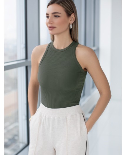 Топ женский т.оливковый