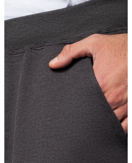 Шорты мужские т.серый меланж