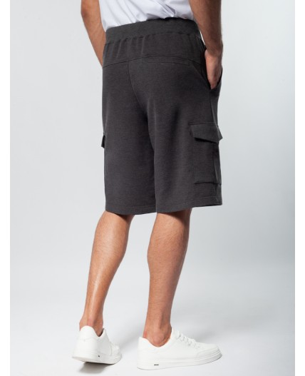 Шорты мужские т.серый меланж
