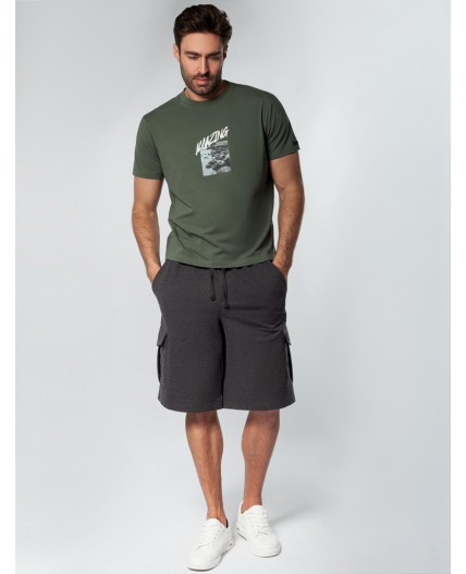 Шорты мужские т.серый меланж