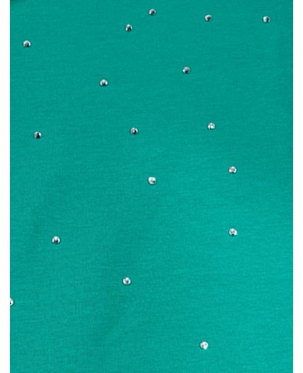 Футболка женская лазурный_стразы