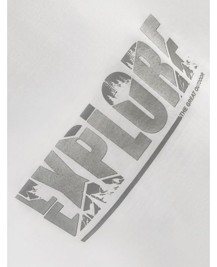 Футболка мужская белый_explore геометрия