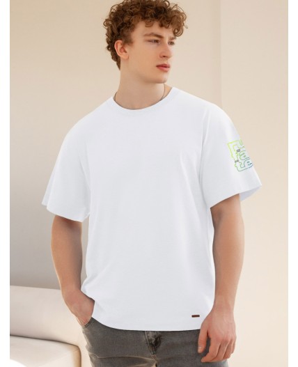 Футболка мужская белый_run faster